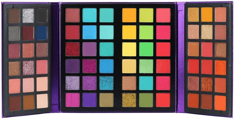72 Colors Ultra Secret Eyeshadow Palette, Professional 4 In1 Color Board Makeup Pallet Matte Shimmer Glitter Nude Natural All in One Blendable Pigmented Eye Shadow Plattet