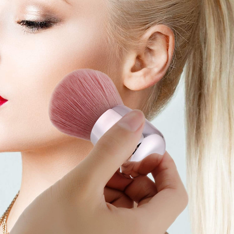 Powder Foundation Brush, Nail Art Dust Brush, Multi Purpose Make up Brush Perfect for Powder Liquid Cream Buffing Stippling Makeup Tools (Pink)