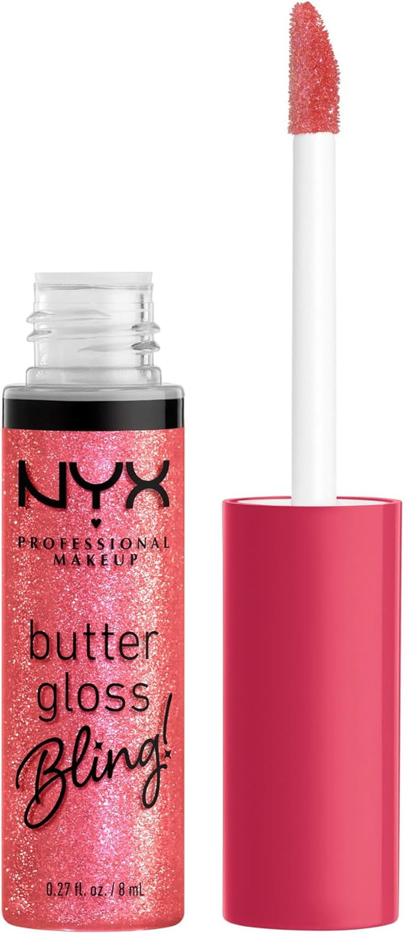 , Butter Gloss Bling, Non-Sticky, High Shine, Universally Flattering, 8 Ml - She Got Money (Shimmery Pink)