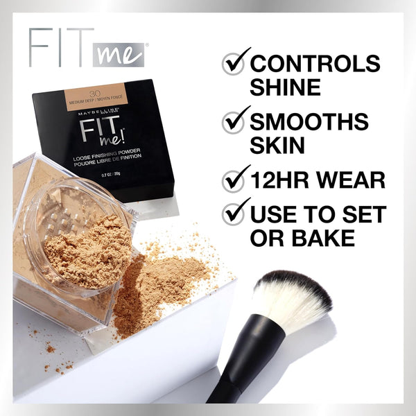 New York Fit Me Loose Finishing Powder, Fair Light, 0.7 Oz.
