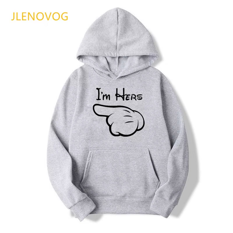 His Hers Couple Hoodies for Women Men Husband Wife Lovers Valentine Gift Sweatshirts Mr Mrs Funny Graphic Hoody Winter Clothes