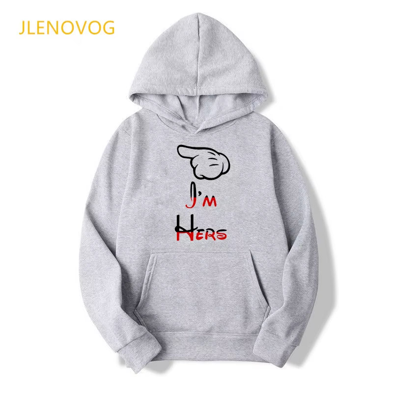 His Hers Couple Hoodies for Women Men Husband Wife Lovers Valentine Gift Sweatshirts Mr Mrs Funny Graphic Hoody Winter Clothes