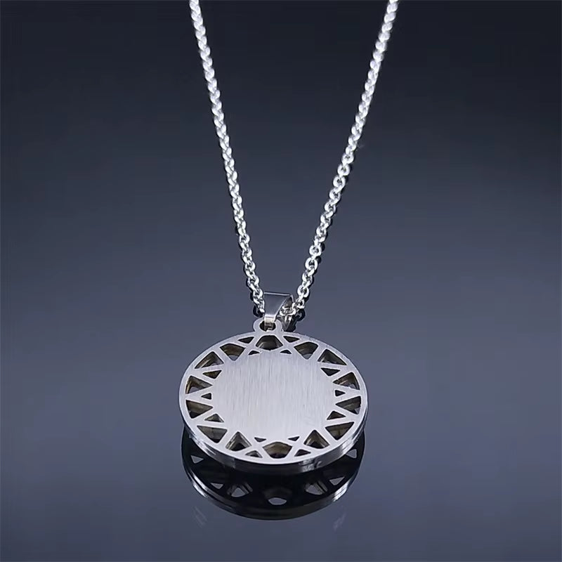 Fashion Turkish Blue Eye Pendant Necklace Stainless Steel Silver Color Blue Lucky Eyes Necklaces Gift Jewelry Collier N8023S01