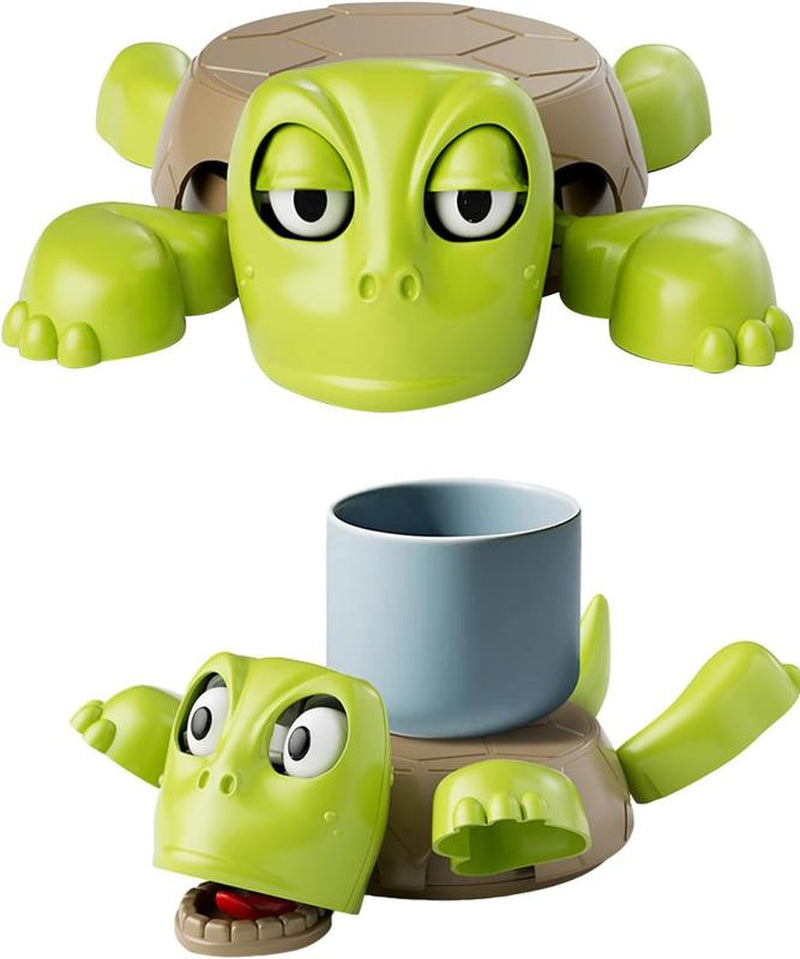 Screaming Turtle Coaster, 3D Printed Funnywith Interactive Expression, Hilarious Openeved When Put a Glass on His Back, Turtlecup Holder, Home Decor & Kitchenaccessories, Gag Gift for Tortoise Lovers