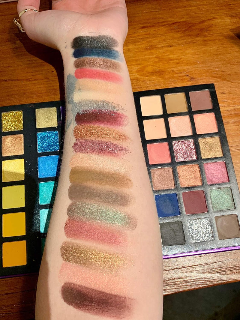 72 Colors Ultra Secret Eyeshadow Palette, Professional 4 In1 Color Board Makeup Pallet Matte Shimmer Glitter Nude Natural All in One Blendable Pigmented Eye Shadow Plattet