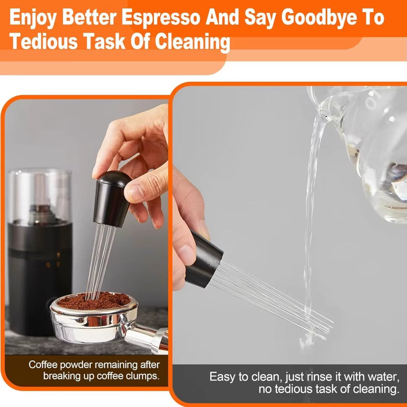 Espresso Dispensing Tool with Magnetic Holder and 20 Needles for Optimal Extraction and Improved Espresso Quality