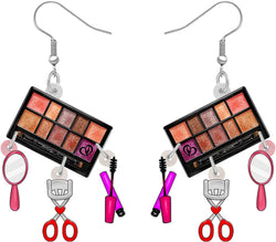 Acrylic Creative Valentines Day Makeup Dangle Drop Earrings Gifts for Women Cute Cosmetic Jewelry for Beauticians Party Decorations