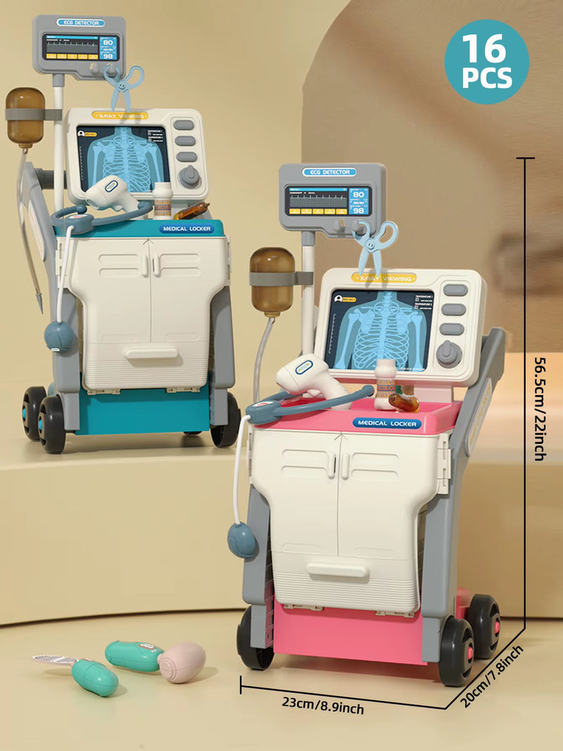 Doctor Kit for Kids, Toy Medical Cart Kit for Toddlers with Sounds, 3-5 Year Old Toddler Pretend to Play Doctor Games