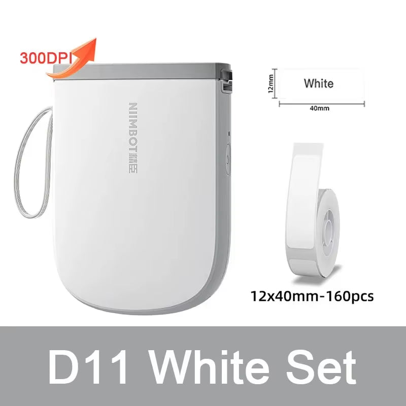 D110 Mini Portable Printer for Mobile Thermal Adhesive Label Printer for Stickers Pocket Labeling Maker Machine Wireless