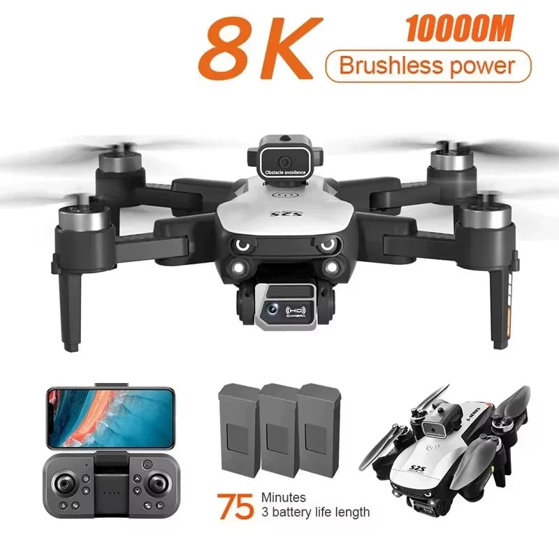 S2S 8K Drone 5G GPS Profesional HD Aerial Photography Dual-Camera Omnidirectional Obstacle Brushless Avoidance Quadrotor