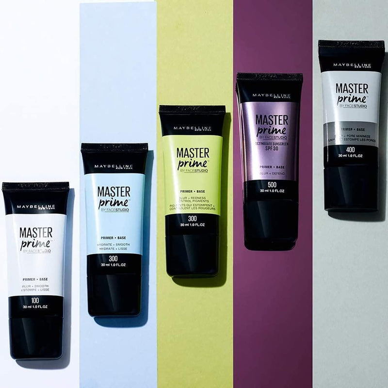 New York Primer, Blurs and Smooths Pores, up to 24H Wear, Controls Redness, Face Studio Master Prime, 1 Fluid Ounce