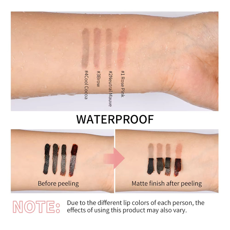 Lip Tint Peel off Lip Liner Tattoo Waterproof Long Lasting Matte Non-Stick Cup Lip Tint Sexy Red Contour Lips Makeup
