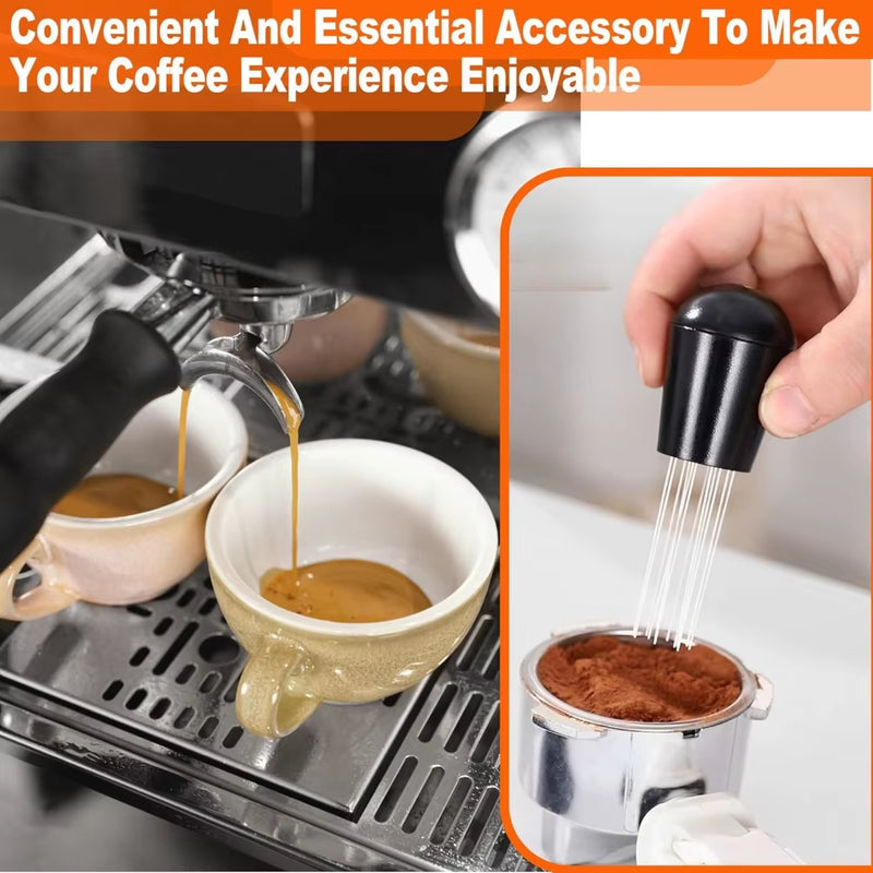 Espresso Dispensing Tool with Magnetic Holder and 20 Needles for Optimal Extraction and Improved Espresso Quality
