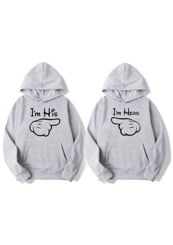 His Hers Couple Hoodies for Women Men Husband Wife Lovers Valentine Gift Sweatshirts Mr Mrs Funny Graphic Hoody Winter Clothes