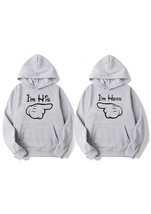 His Hers Couple Hoodies for Women Men Husband Wife Lovers Valentine Gift Sweatshirts Mr Mrs Funny Graphic Hoody Winter Clothes