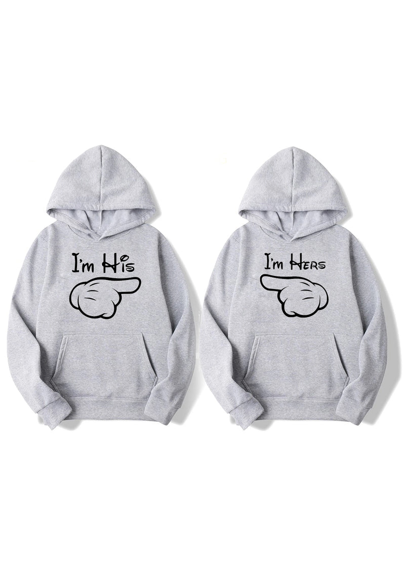 His Hers Couple Hoodies for Women Men Husband Wife Lovers Valentine Gift Sweatshirts Mr Mrs Funny Graphic Hoody Winter Clothes