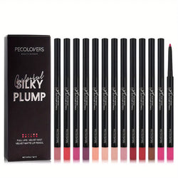 12Pcs/Set Lip Liner Pencil Matte Nude Contour Lipliner Lipstick Waterproof Long Lasting Lipstick Pen Lip Tint Cosmetics