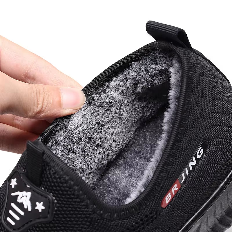 New 2021 Casual Sneakers Men Breathable Lightweight Mens Furry Warm Shoes Sneakers Shoes for Man Tenis Masculino Warm Shoes