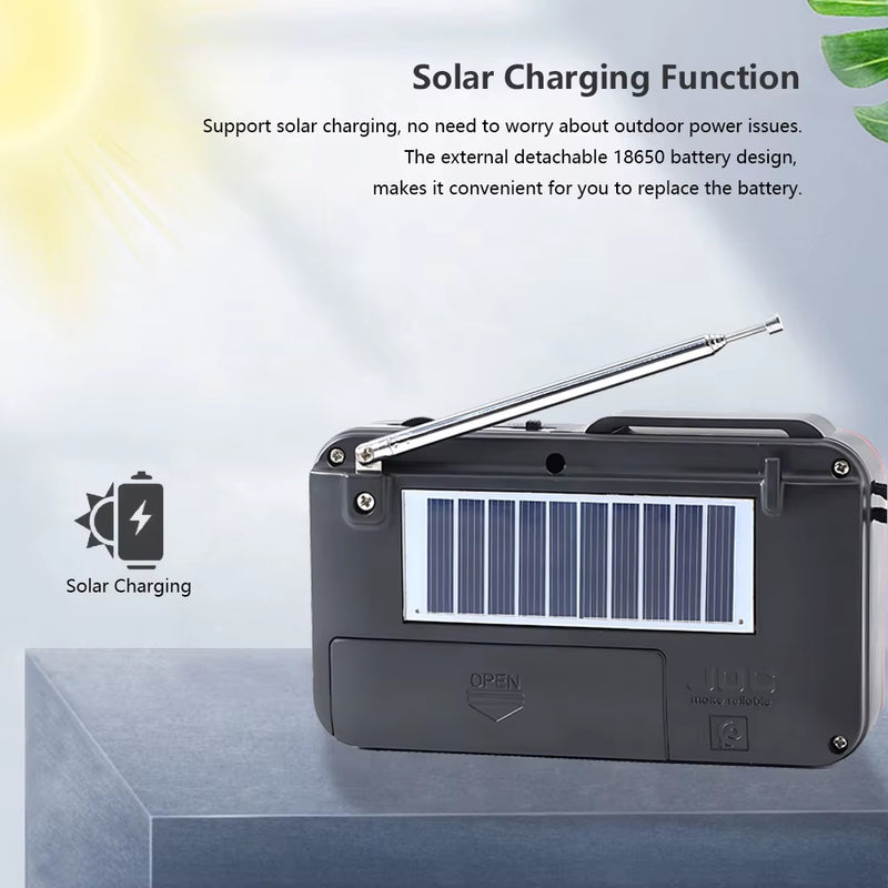 Solar Bluetooth Radio | Portable FM Receiver Radio |  Kellyzbeauty