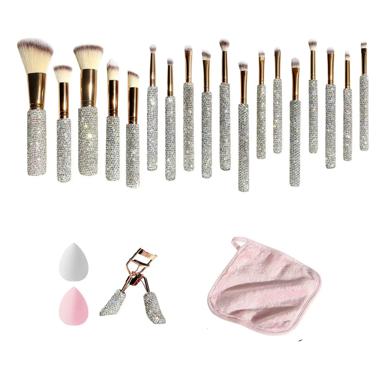 Makeup Brush Set Bundle PINK Set Bling Makeup Brushes