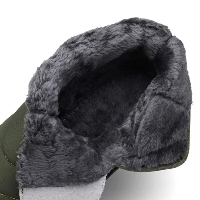 Winter Men Snow Boots Warm Fur Big Size 36-47 Unisex Ankle Boots Long Plush Outdoor Mens Sneakers Waterproof Male Casual Shoes