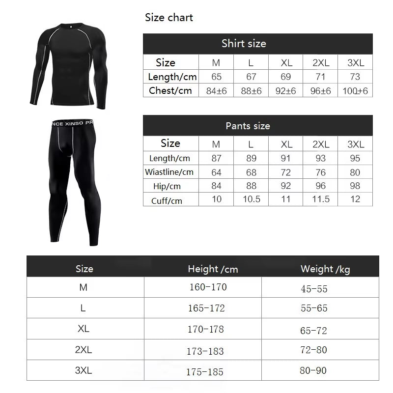 Thermal Underwear Men Compression Long Johns Keep Warm Winter Inner Wear Clothes for Tracksuit
