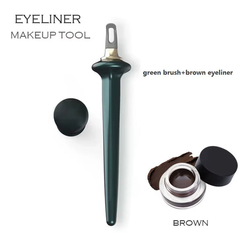 Easy No-Skip Eyeliner Tool for Long Lasting Liquid Eyeliner Silicone Eyeliner Brush Pen for Different Eye Makeup Style Tool
