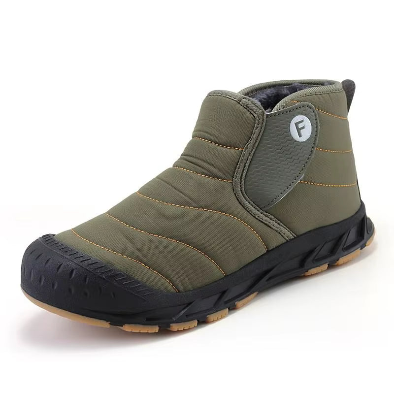 Winter Men Snow Boots Warm Fur Big Size 36-47 Unisex Ankle Boots Long Plush Outdoor Mens Sneakers Waterproof Male Casual Shoes