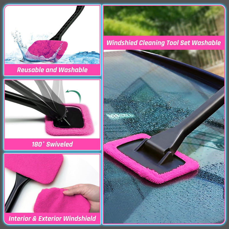 35PCS Car Detailing Kit Interior Cleaner with High Power Handheld Vacuum,Car Wash Kit with Detailing Brush Set,Car Interior Detailing Kit,Pink Car Accessories for Motorcycle,Cars Gifts for Women