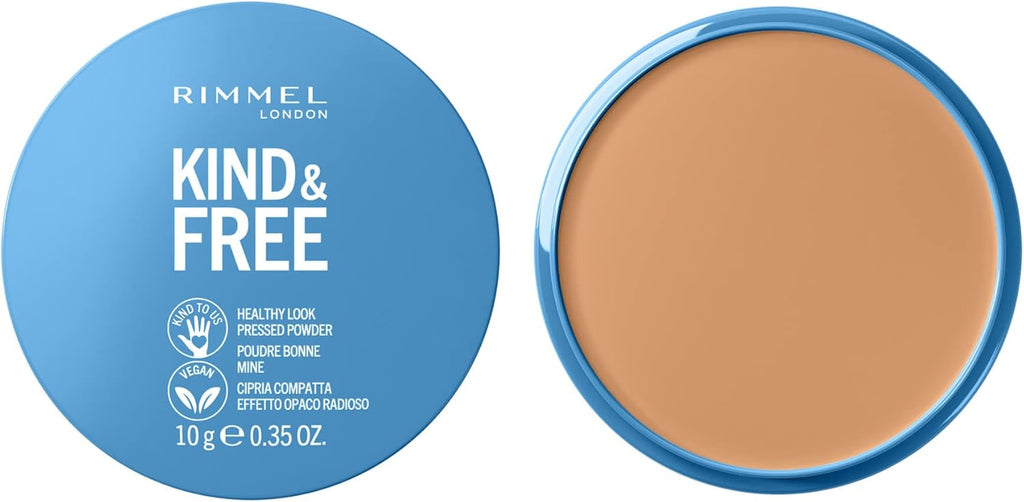 - Kind & Free Pressed Powder - Talc-Free Powder Foundation - with Aloe Vera & Tapioca - Cruelty-Free & Vegan - Medium 030