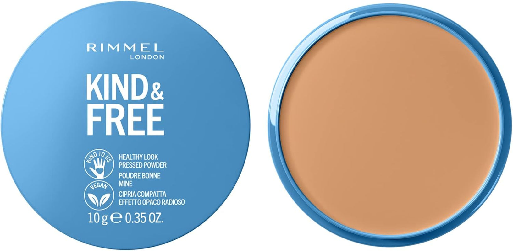 - Kind & Free Pressed Powder - Talc-Free Powder Foundation - with Aloe Vera & Tapioca - Cruelty-Free & Vegan - Medium 030