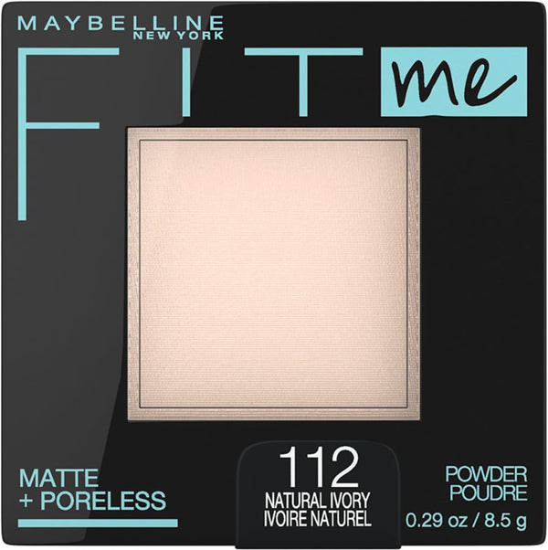 New York Fit Me Matte + Poreless Pressed Face Powder Makeup, Natural Ivory, 0.28 Ounce, Pack of 1