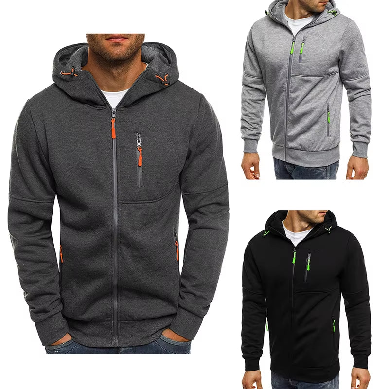 Mens Hoodies Casual Hooded Coat Spring Autumn Sportswear Male Cardigan Sweatshirt Mens Hip Hop Coats Brand Clothing,Ya825