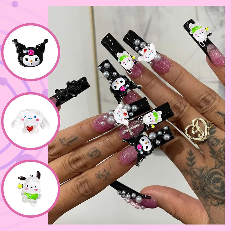 70Pcs Nail Charms, Kawaii Nail Charms 3D Nail Art Charms Flatback Resin Charms for DIY Nail Art Decorations Supplies
