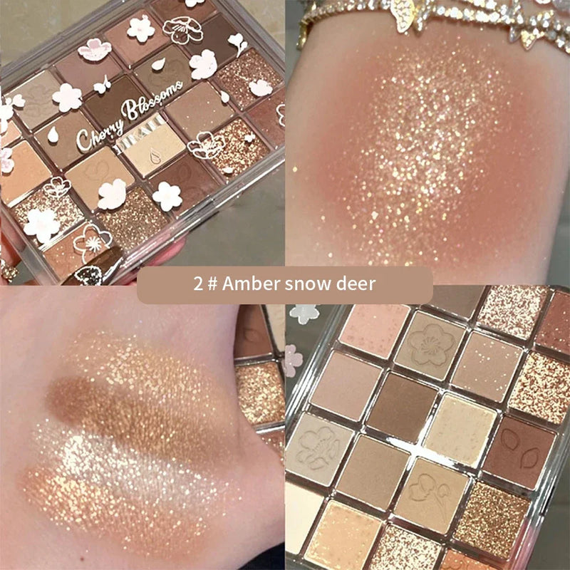 Palette Pearly Eyeshadow Glitter Earth Color Eyeshadows Shiny Eye Shadow Pallet Makeup Pigmentos Natural Cosmetic Free Shipping
