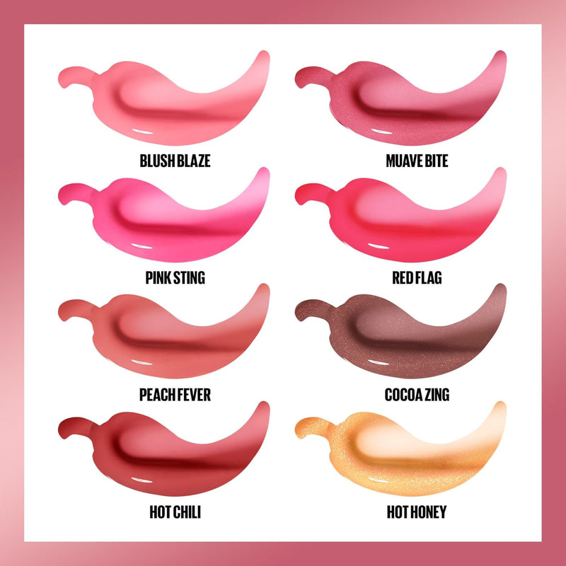 Lifter Gloss Lifter Plump, Plumping Lip Gloss with Chili Pepper and 5% Maxi-Lip, Blush Blaze, Sheer Pale Pink, 1 Count