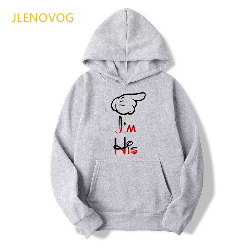 His Hers Couple Hoodies for Women Men Husband Wife Lovers Valentine Gift Sweatshirts Mr Mrs Funny Graphic Hoody Winter Clothes