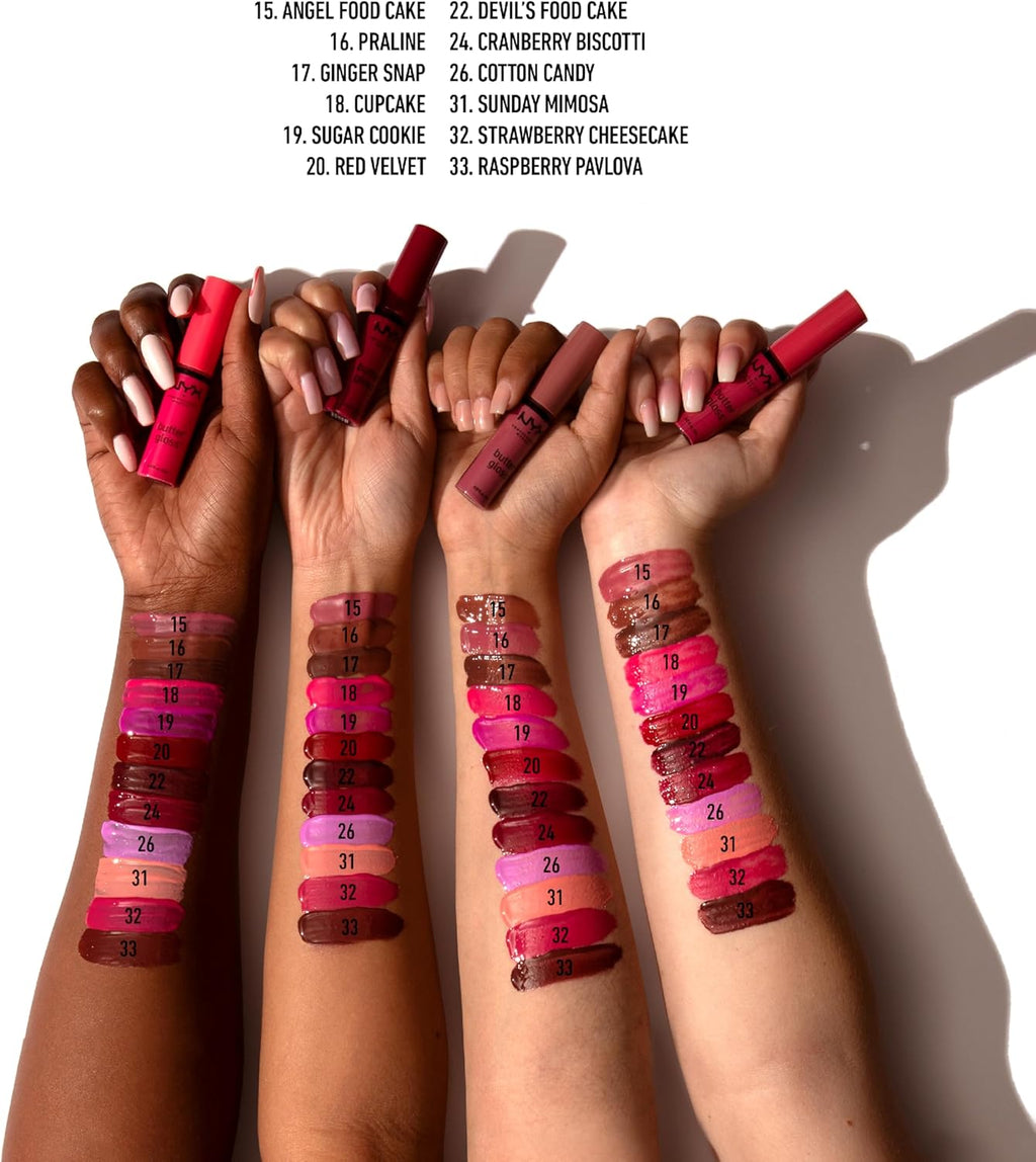 - Butter Gloss, Non-Sticky Lip Gloss - Tiramisu (Pink Brown)