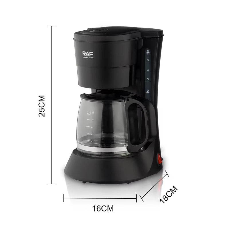 0.6L Electric Drip Coffee Maker 600W Household Coffee Machine 5 Cup Tea Coffee Pot Milk Coffee Maker for Gift 220V