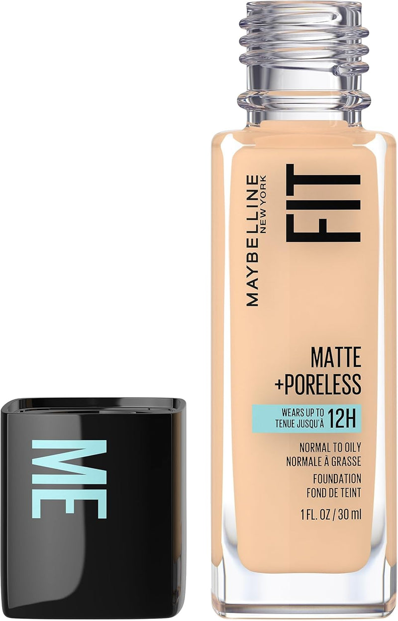 New York Fit Me Matte + Poreless Foundation Makeup, Ultra-Lightweight & Volumizing and Lengthening Mascara, for Sky-High Lashes, Lightweight Formula, Smudge-Proof and Flake-Free