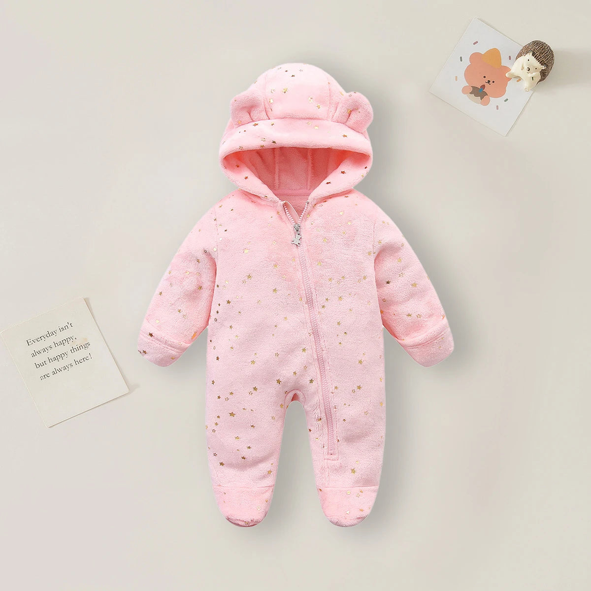 0-12M Cartoon Newborn Bodysuit Warm Romperssoft Newborn Baby Clothes Flannel Autumn Winter Baby Boys Girls Jumpsuit