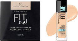 New York Fit Me Matte + Poreless Foundation Makeup, Ultra-Lightweight & New York Fit Me Loose Finishing Powder, Fair Light, 0.7 Oz.