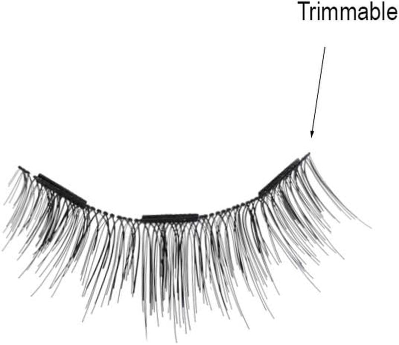 ® Magnetic Eyelashes (No Eyeliner Needed) 3 Magnets (Can Also Be Worn as Dual Magnets) Clip on Trimmable Reusable (Long & Volume)