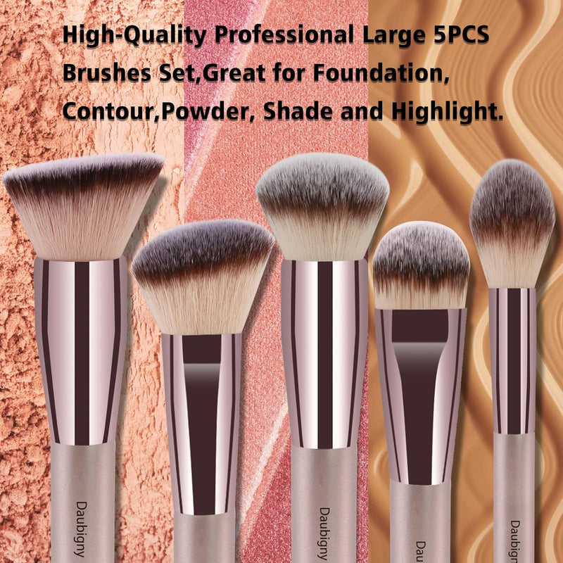 Makeup Brushes,  16Pcs Complete Premium Synthetic Makeup Brush Set with Professional Foundation Brushes Powder Concealers Eye Shadows Blush Makeup Brush for Perfect Makeup (Champagne Gold)