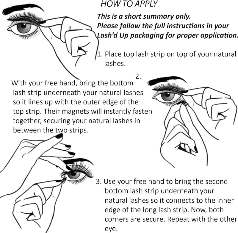 ® Magnetic Eyelashes (No Eyeliner Needed) 3 Magnets (Can Also Be Worn as Dual Magnets) Clip on Trimmable Reusable (Long & Volume)