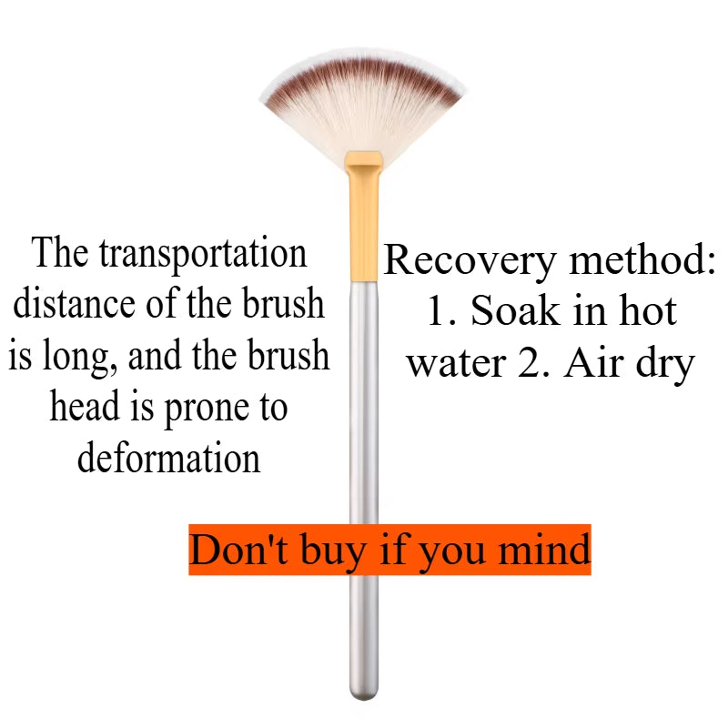 Highlighter Brush Makeup Accessories Cosmetics Fan Shape Makeup Brush Highlighter Makeup Brush Powder Brush
