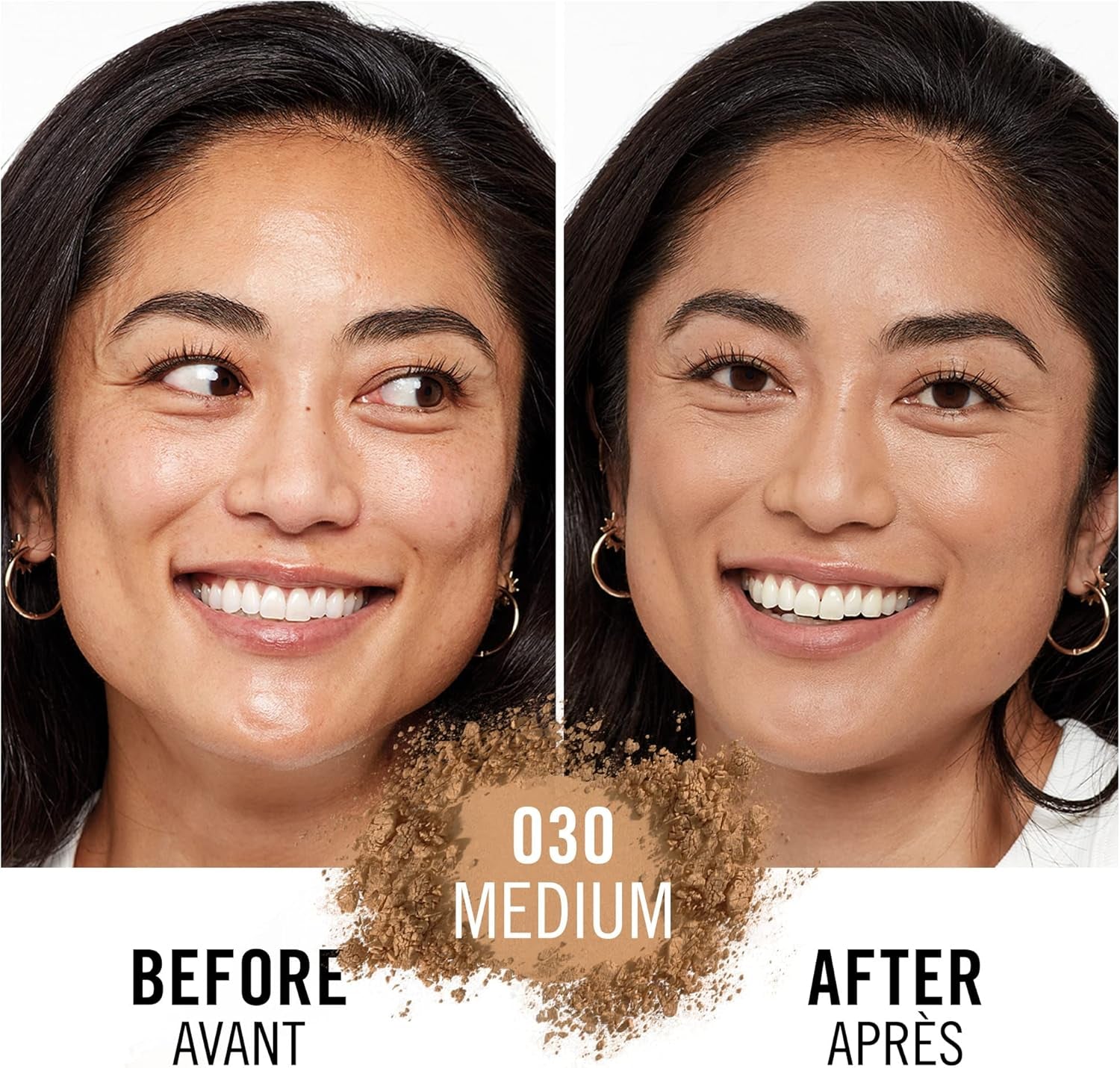 - Kind & Free Pressed Powder - Talc-Free Powder Foundation - with Aloe Vera & Tapioca - Cruelty-Free & Vegan - Medium 030