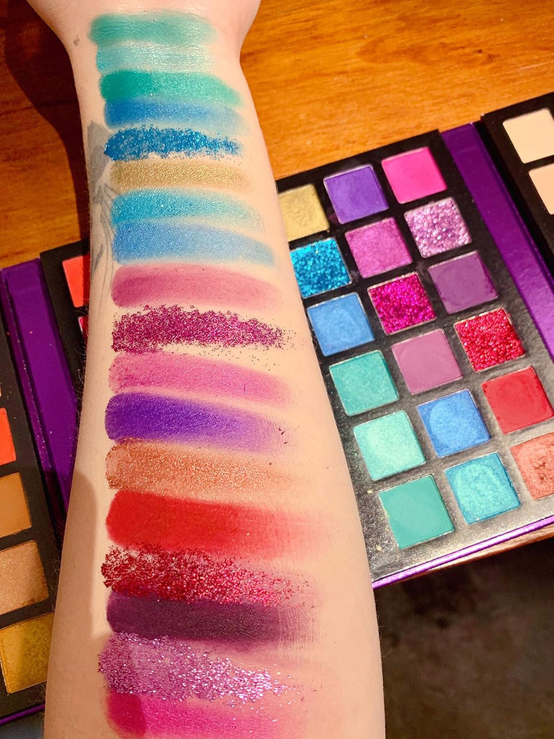 72 Colors Ultra Secret Eyeshadow Palette, Professional 4 In1 Color Board Makeup Pallet Matte Shimmer Glitter Nude Natural All in One Blendable Pigmented Eye Shadow Plattet