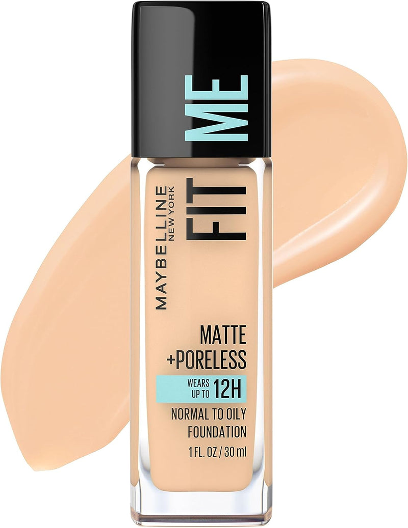 New York Fit Me Matte + Poreless Foundation Makeup, Ultra-Lightweight & New York Fit Me Loose Finishing Powder, Fair Light, 0.7 Oz.