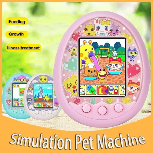 Electronic Virtual Pet with Color Screen Game Pocket Interactive Virtual Pet Dating Game Machine Kids Game Toys Girls